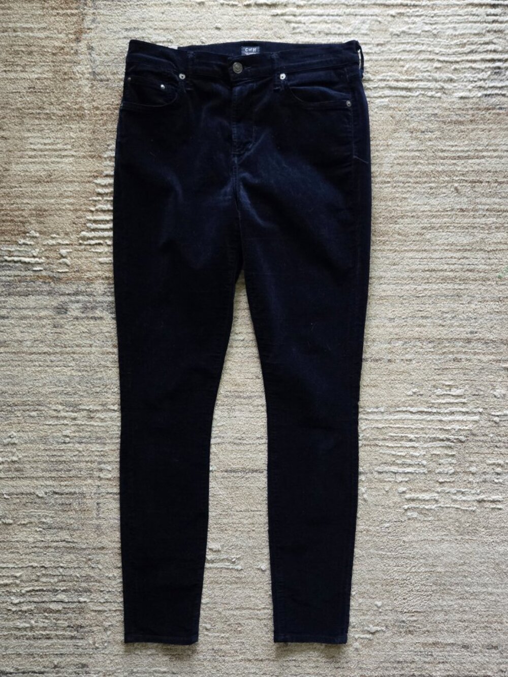Citizens of Humanity Rocket Indigo Velvet High Rise Skinny Jeans Stretchy 28